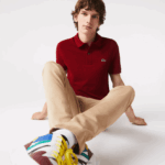 Lacoste פולו מקורי l.12.12 slim fit DZ4D0D655 בורדו 476 גברים