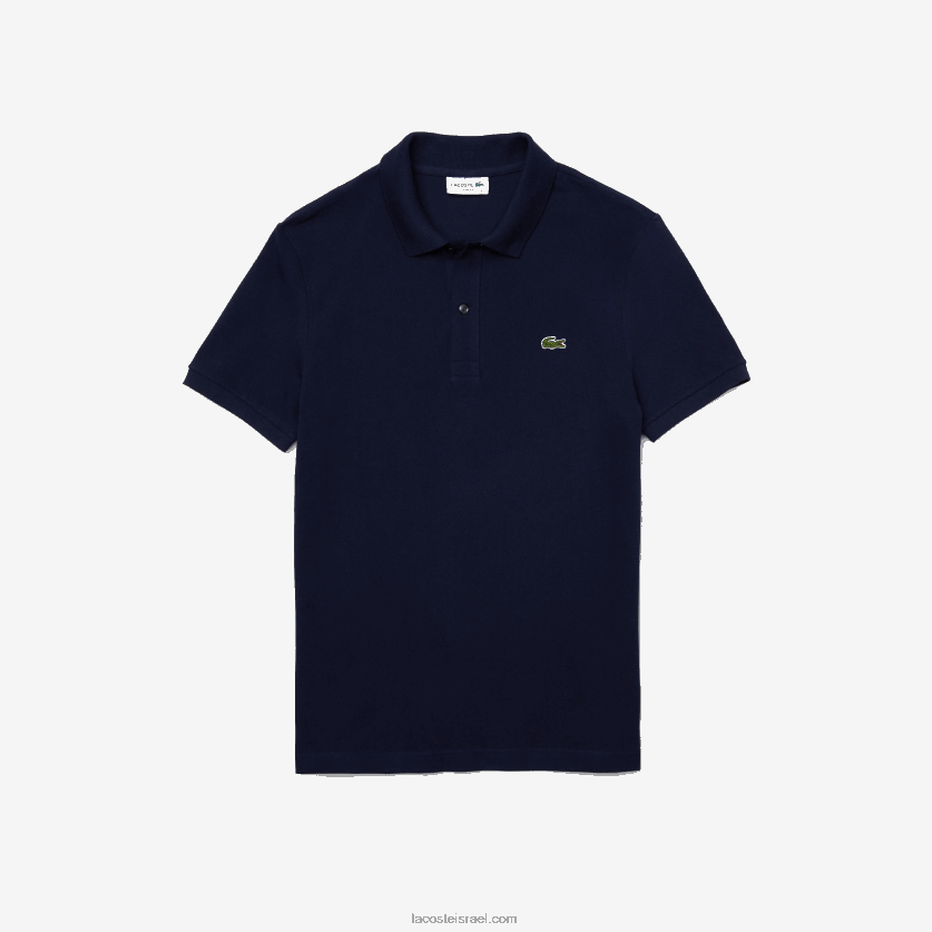 Lacoste פולו מקורי l.12.12 slim fit DZ4D0D685 כחול כהה 166 גברים - Image 4