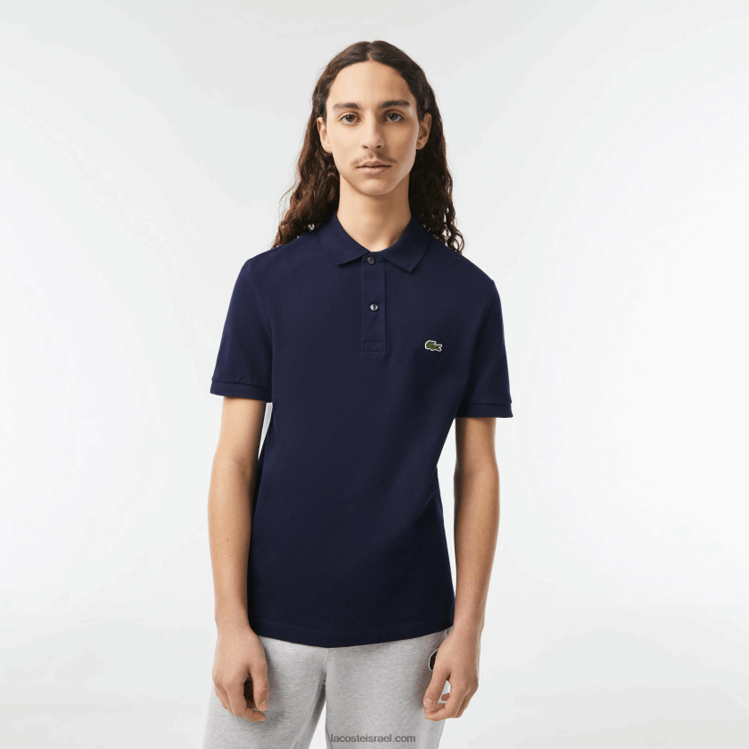 Lacoste פולו מקורי l.12.12 slim fit DZ4D0D685 כחול כהה 166 גברים - Image 1