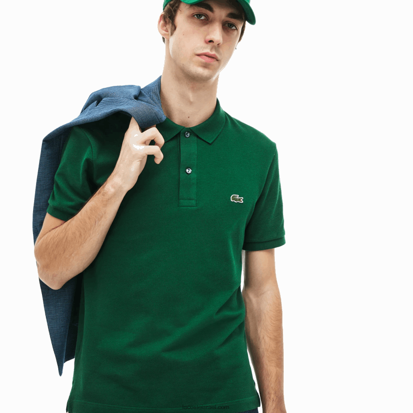 Lacoste פולו מקורי l.12.12 slim fit DZ4D0D730 ירוק 132 גברים - Image 7