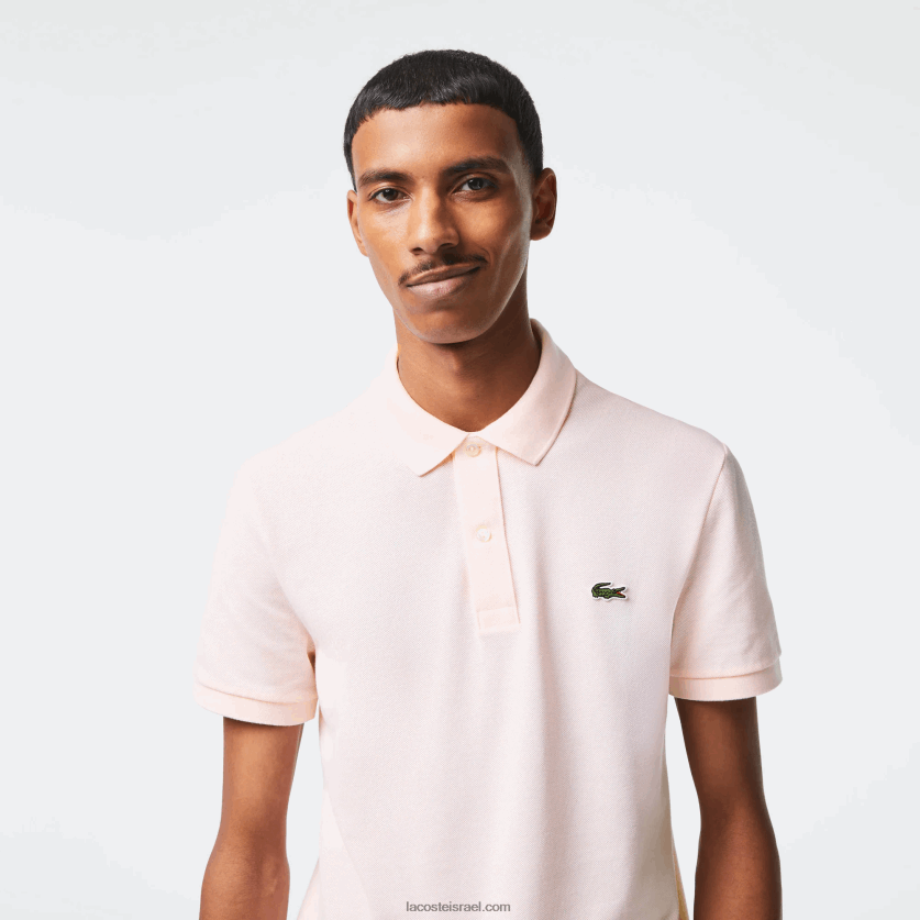 Lacoste פולו מקורי l.12.12 slim fit DZ4D0D740 ורוד בהיר t03 גברים - Image 2