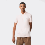 Lacoste פולו מקורי l.12.12 slim fit DZ4D0D740 ורוד בהיר t03 גברים