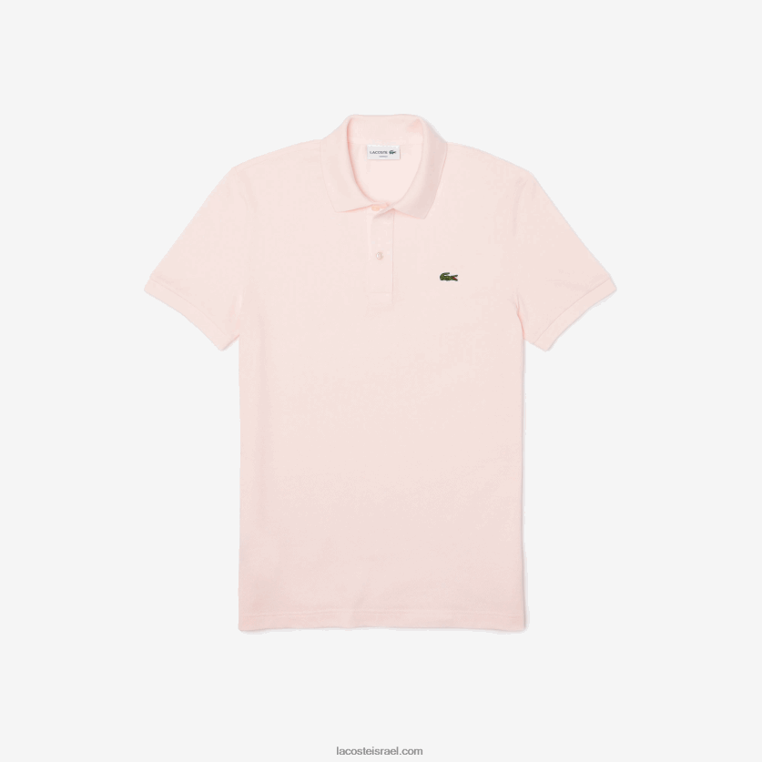 Lacoste פולו מקורי l.12.12 slim fit DZ4D0D740 ורוד בהיר t03 גברים - Image 4