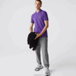 Lacoste פולו מקורי l.12.12 slim fit DZ4D0D789 סגול s5z גברים