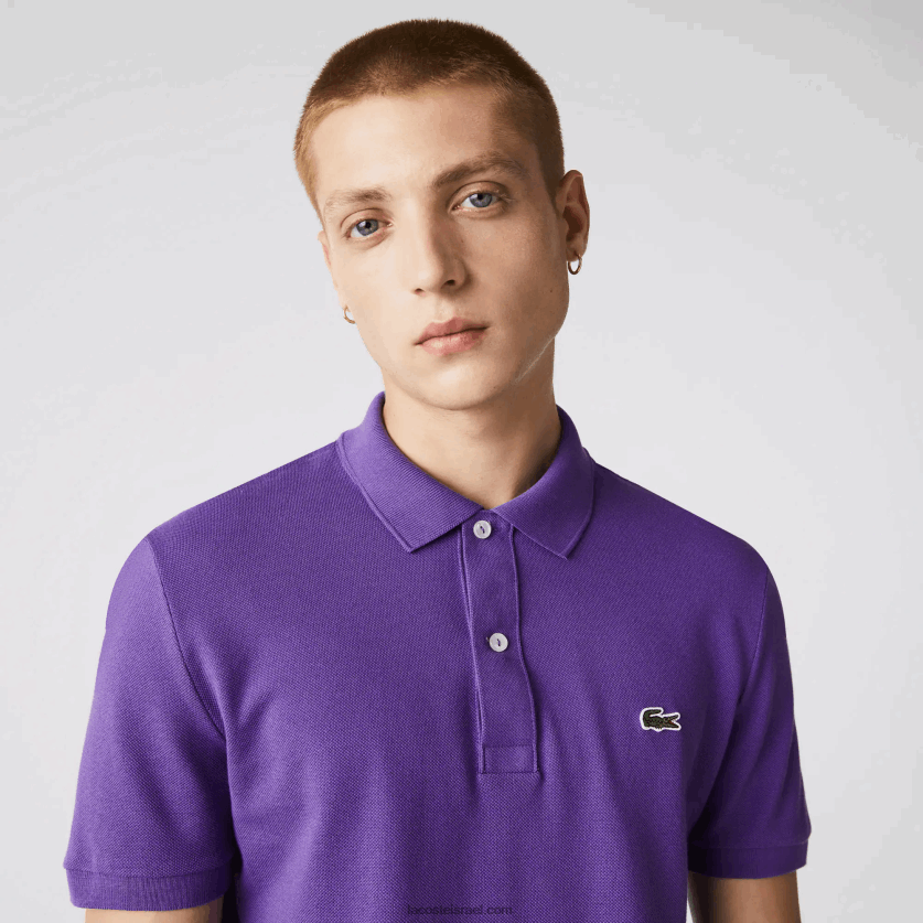 Lacoste פולו מקורי l.12.12 slim fit DZ4D0D789 סגול s5z גברים - Image 4