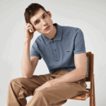 Lacoste פולו מקורי l.12.12 slim fit DZ4D0D883 כחול chine 1gf גברים
