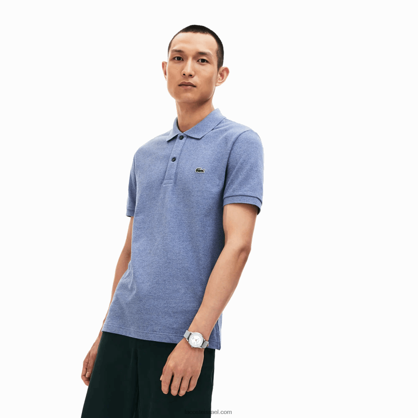 Lacoste פולו מקורי l.12.12 slim fit DZ4D0D883 כחול chine 1gf גברים - Image 4