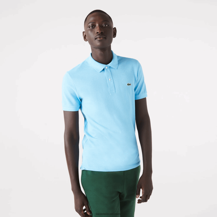 Lacoste פולו מקורי l.12.12 slim fit DZ4D0D934 כחול זאו גברים - Image 1