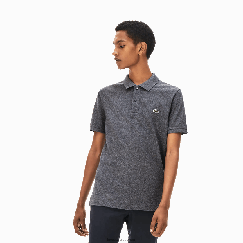Lacoste פולו מקורי l.12.12 slim fit DZ4D0D937 צ'ין אפור e8g גברים - Image 5
