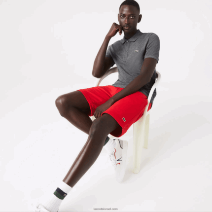 Lacoste פולו מקורי l.12.12 slim fit DZ4D0D937 צ'ין אפור e8g גברים