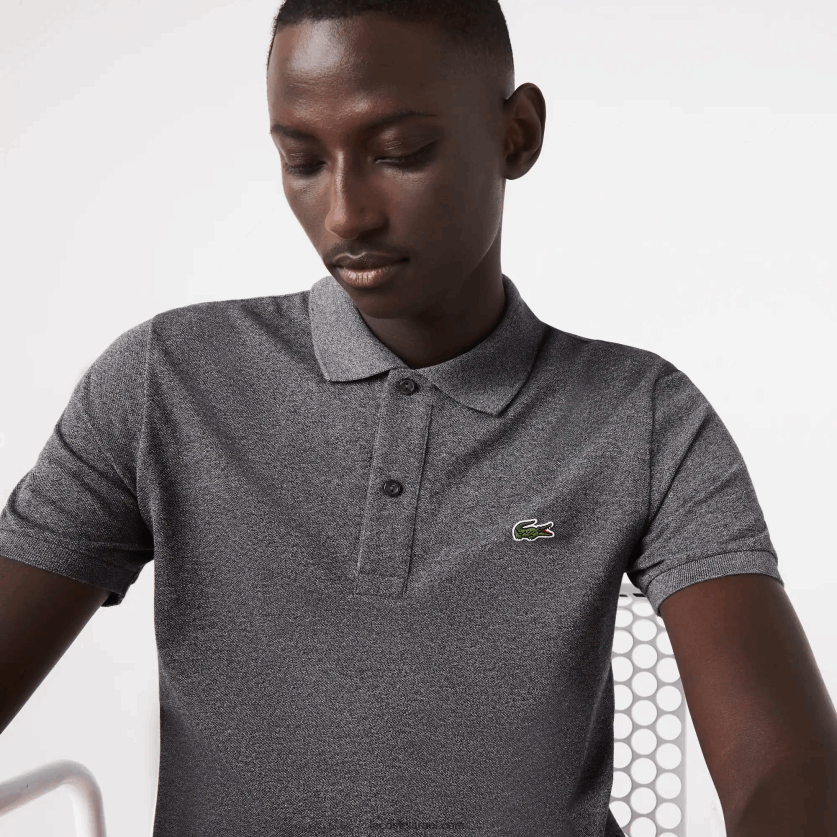 Lacoste פולו מקורי l.12.12 slim fit DZ4D0D937 צ'ין אפור e8g גברים - Image 6
