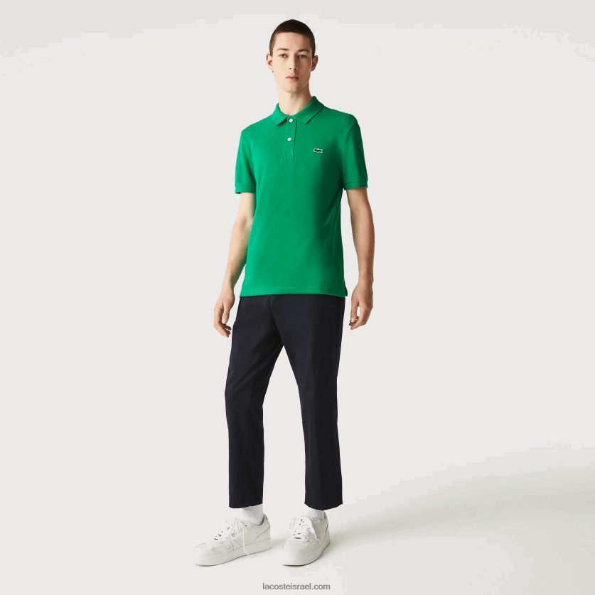 Lacoste פולו מקורי l.12.12 slim fit DZ4D0D940 ירוק ldm גברים - Image 2
