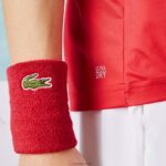 Lacoste פולו סטרץ' עם הדפס נובאק ג'וקוביץ' DZ4D0D929 אדום לבן c9u גברים - Image 4