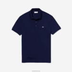 Lacoste פולו סטרץ' פטי פיקה בכושר slim fit DZ4D0D563 כחול כהה 166 גברים - Image 4