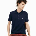 Lacoste פולו סטרץ' פטי פיקה בכושר slim fit DZ4D0D563 כחול כהה 166 גברים - Image 5