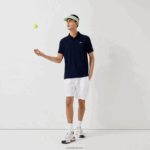 Lacoste פולו ספורטיבי נושם עמיד בפני שחיקה DZ4D0D166 כחול כהה 166 גברים - Image 2