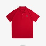 Lacoste פולו ספורטיבי נושם עמיד בפני שחיקה DZ4D0D657 אדום 240 גברים
