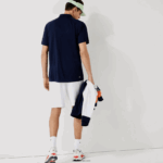 Lacoste פולו ספורטיבי נושם עמיד בפני שחיקה DZ4D0D166 כחול כהה 166 גברים - Image 3