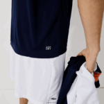 Lacoste פולו ספורטיבי נושם עמיד בפני שחיקה DZ4D0D166 כחול כהה 166 גברים - Image 4