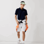 Lacoste פולו ספורטיבי נושם עמיד בפני שחיקה DZ4D0D166 כחול כהה 166 גברים