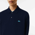 Lacoste פולו עם הדפס מנומר בגזרה קלאסית DZ4D0D704 כחול כהה 7cg גברים - Image 4