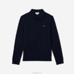 Lacoste פולו עם הדפס מנומר בגזרה קלאסית DZ4D0D704 כחול כהה 7cg גברים - Image 5