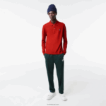 Lacoste פולו עם הדפס מנומר בגזרה קלאסית DZ4D0D705 אדום 7cq גברים - Image 2