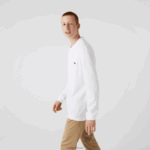 Lacoste פולו עם שרוול ארוך l.12.12 מקורי DZ4D0D644 לבן 001 גברים - Image 2