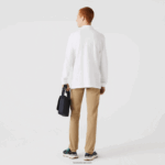 Lacoste פולו עם שרוול ארוך l.12.12 מקורי DZ4D0D644 לבן 001 גברים - Image 3