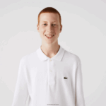 Lacoste פולו עם שרוול ארוך l.12.12 מקורי DZ4D0D644 לבן 001 גברים - Image 4