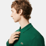 Lacoste פולו עם שרוול ארוך l.12.12 מקורי DZ4D0D746 ירוק 132 גברים - Image 2