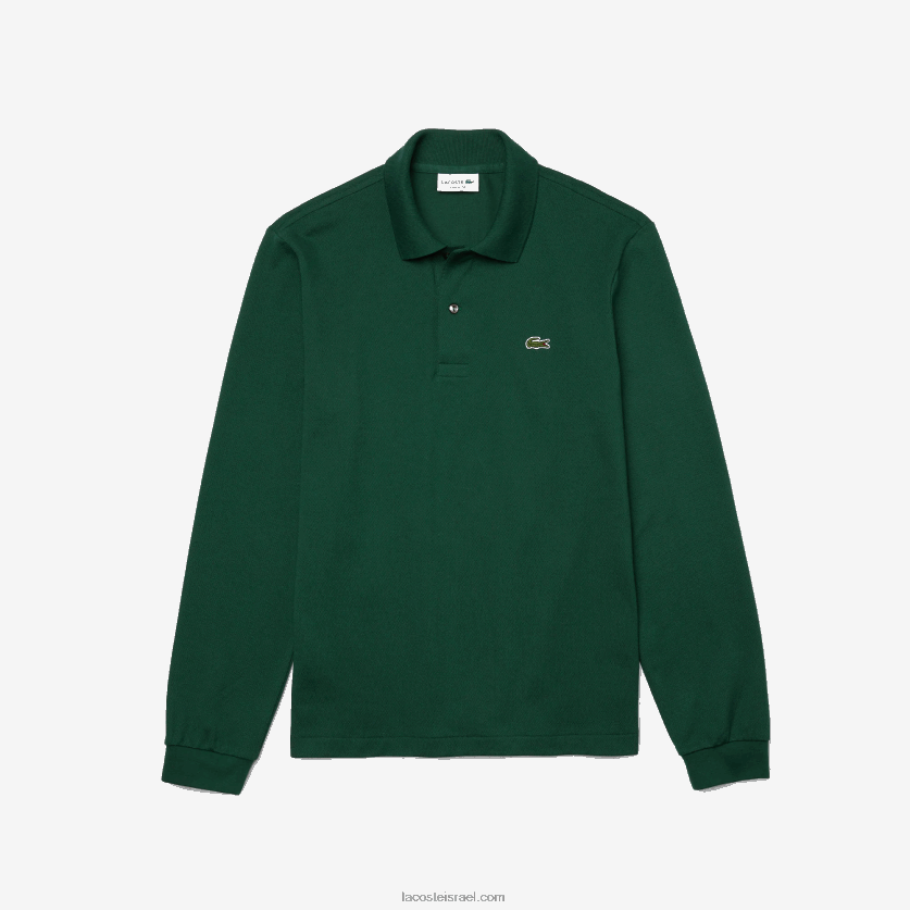 Lacoste פולו עם שרוול ארוך l.12.12 מקורי DZ4D0D746 ירוק 132 גברים - Image 4
