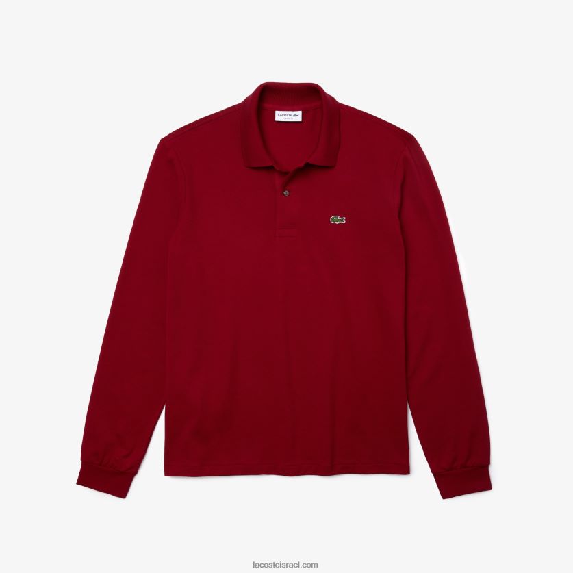 Lacoste פולו עם שרוול ארוך l.12.12 מקורי DZ4D0D799 בורדו 476 גברים - Image 2