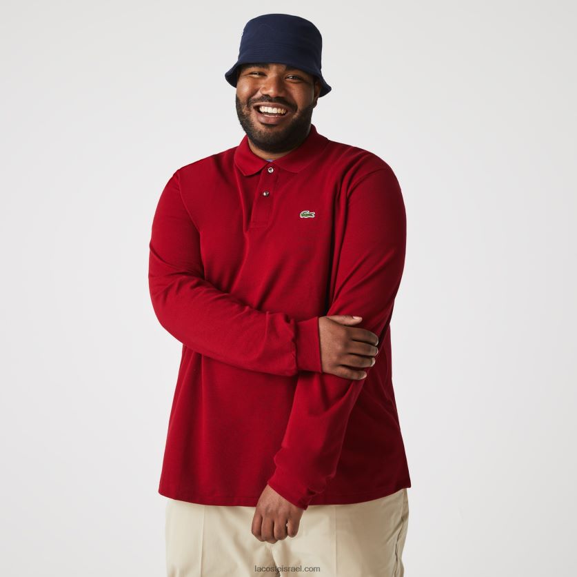 Lacoste פולו עם שרוול ארוך l.12.12 מקורי DZ4D0D799 בורדו 476 גברים - Image 4