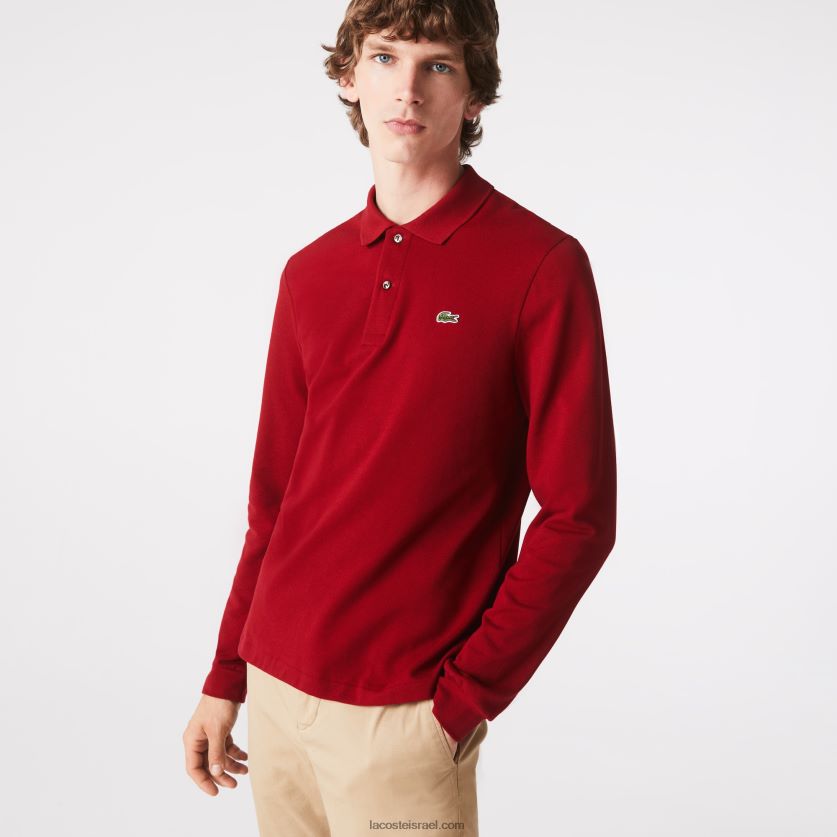Lacoste פולו עם שרוול ארוך l.12.12 מקורי DZ4D0D799 בורדו 476 גברים - Image 1