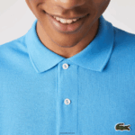 Lacoste פולו עם שרוול ארוך l.12.12 מקורי DZ4D0D821 כחול 4xa גברים - Image 2