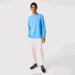 Lacoste פולו עם שרוול ארוך l.12.12 מקורי DZ4D0D821 כחול 4xa גברים