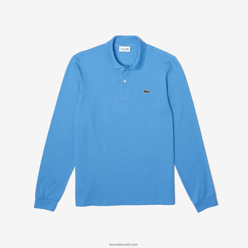 Lacoste פולו עם שרוול ארוך l.12.12 מקורי DZ4D0D821 כחול 4xa גברים - Image 4