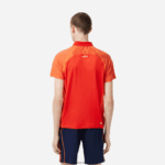 Lacoste פולו פוליאסטר ממוחזר טניס עם טכנולוגיה יבשה במיוחד DZ4D0D139 כתום אדום xim גברים - Image 3