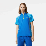 Lacoste פולו פוליאסטר ממוחזר טניס עם טכנולוגיה יבשה במיוחד DZ4D0D138 כחול צהוב aw9 גברים