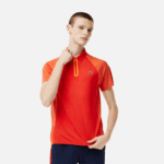 Lacoste פולו פוליאסטר ממוחזר טניס עם טכנולוגיה יבשה במיוחד DZ4D0D139 כתום אדום xim גברים