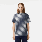 Lacoste פולו פוליאסטר ממוחזר מודפס גולף DZ4D0D151 לבן כחול כהה ev0 גברים