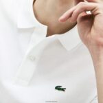 Lacoste פולו פטי פיקה בגזרה דקיקה DZ4D0D686 לבן 001 גברים - Image 3