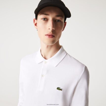 Lacoste פולו פטי פיקה בגזרה דקיקה DZ4D0D686 לבן 001 גברים