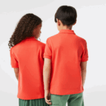 Lacoste פולו פטי פיקה בכושר רגיל DZ4D0D3007 כתום 02k ילדים - Image 2