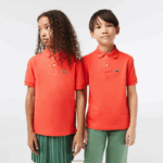Lacoste פולו פטי פיקה בכושר רגיל DZ4D0D3007 כתום 02k ילדים