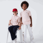 Lacoste פולו פטי פיקה בכושר רגיל DZ4D0D3122 אדי ורוד בהיר ילדים - Image 3