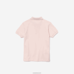 Lacoste פולו פטי פיקה בכושר רגיל DZ4D0D3122 אדי ורוד בהיר ילדים - Image 4