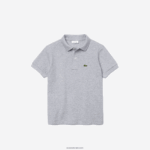 Lacoste פולו פטי פיקה בכושר רגיל DZ4D0D3126 chine אפור cca ילדים - Image 4
