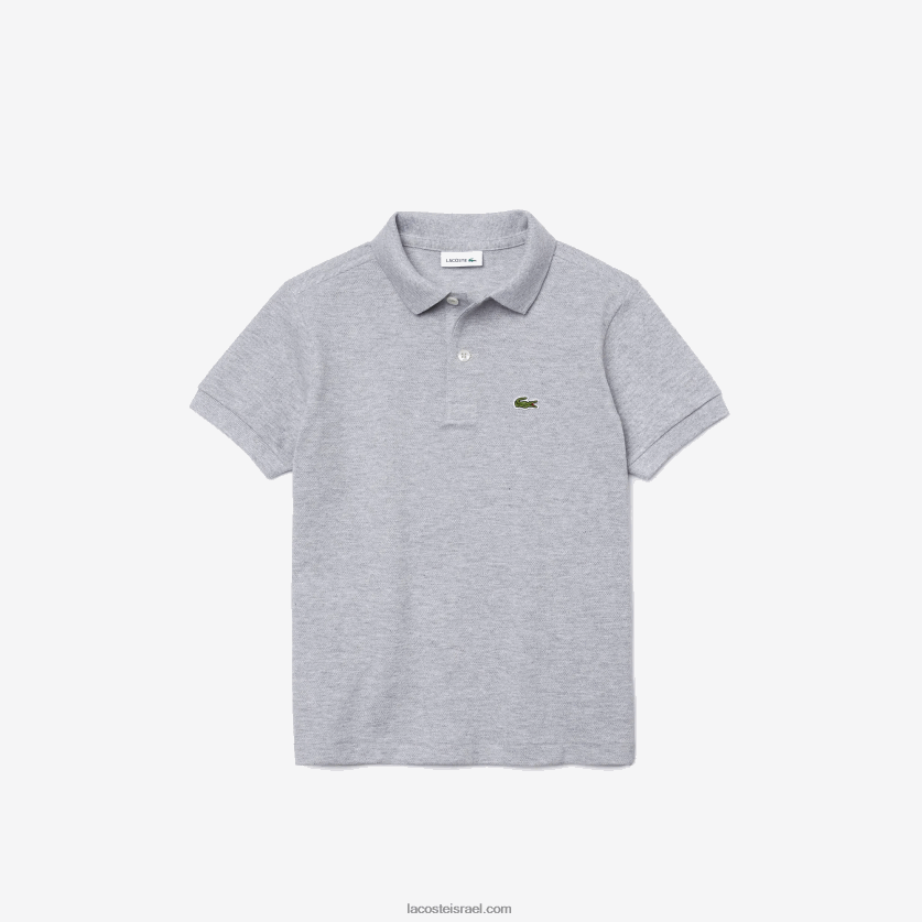 Lacoste פולו פטי פיקה בכושר רגיל DZ4D0D3126 chine אפור cca ילדים - Image 4